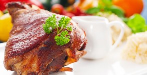 original German BBQ pork  knuckle