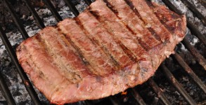 Beef Loin Top Sirloin Steak on the Grill